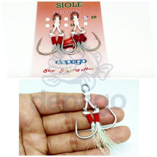 Jigging Hook Siole Red size 14