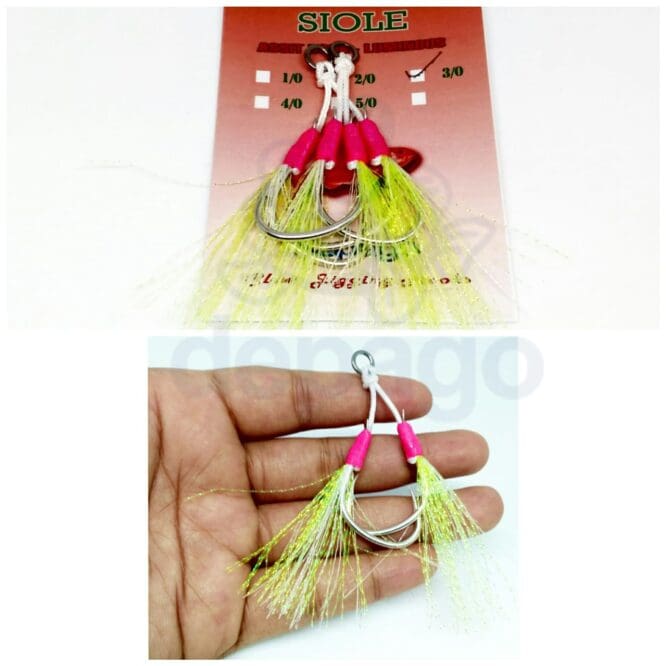 Jigging  Hook Siole Pink size 1/0