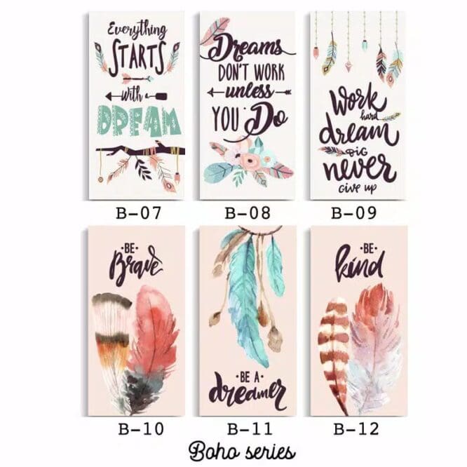 Hiasan dinding start with dream