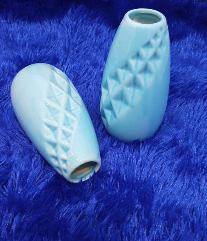 VAS BUNGA KERAMIK BIRU1