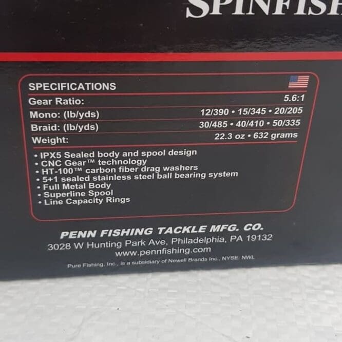 Reel Penn Spinfisher VI 6500