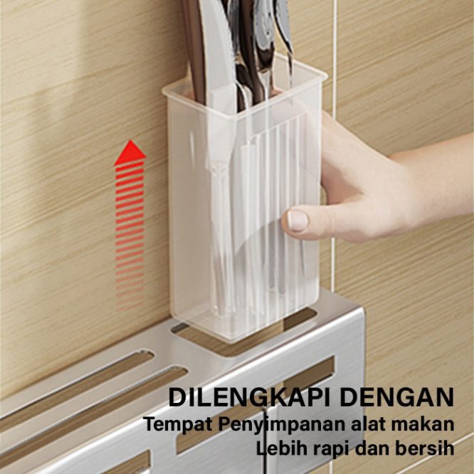 Rak gantung pisau stainless steel