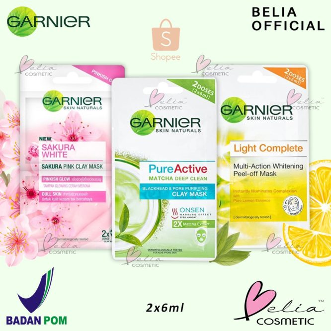 Sakura White Garnier matcha clay mask4