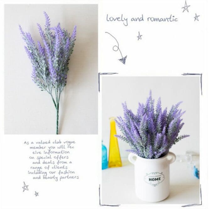 Bunga Lavender plastik ungu