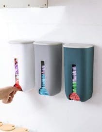 Dispenser Tempat Penyimpanan Kantong Plastik Tempel Dinding Free Hook