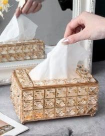 Tempat Tisu Swarovski Kristal Estetik
