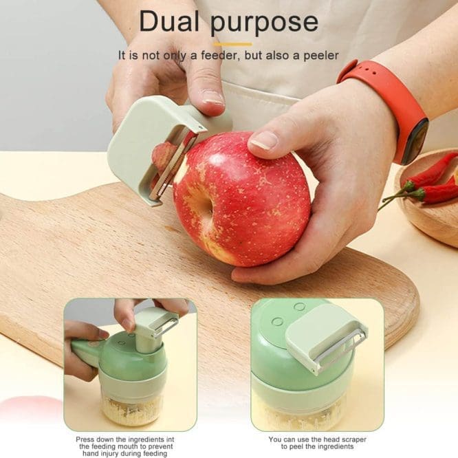 Chopper Portable Blender Bumbu Daging 2in1 Serbaguna + USB (Menghaluskan dan Memotong)