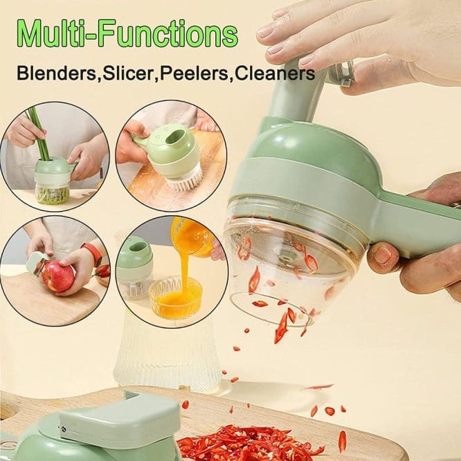 Chopper Portable Blender Bumbu Daging 2in1 Serbaguna + USB (Menghaluskan dan Memotong)