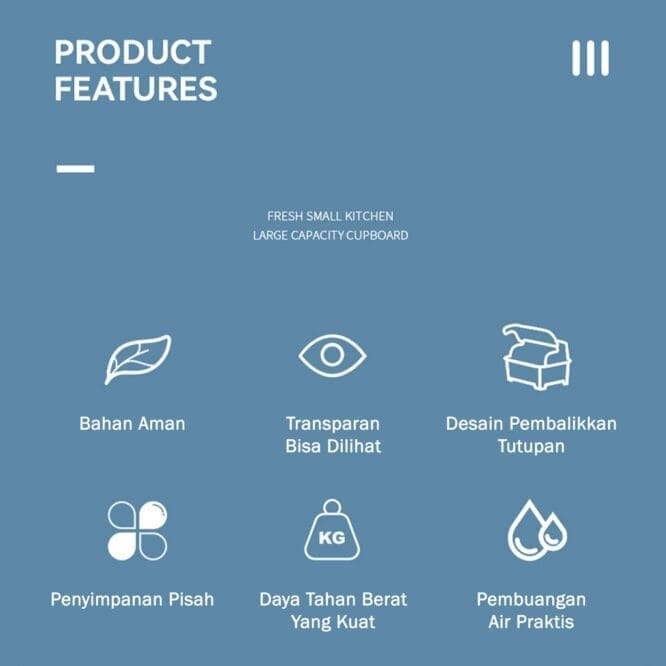 Rak Piring Rain Dengan Tutup dan Nampan Tirisan Air+ Tempat Sendok Bahan Plastik Size 36x27x24cm