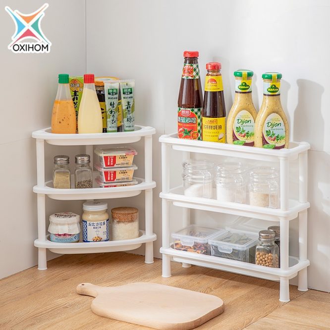 Rak dapur plastik putih 2 susun2
