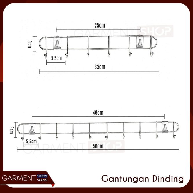 Kapstok Baju Gantungan Cantolan Dinding1