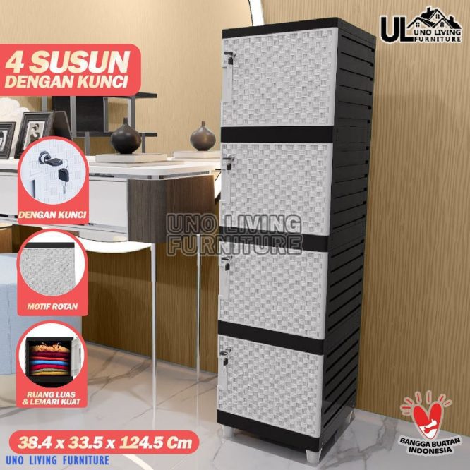 Kontener lemari pakaian 4 susun