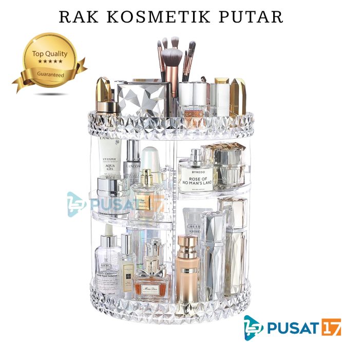 Rak kosmetik putar acrilik2