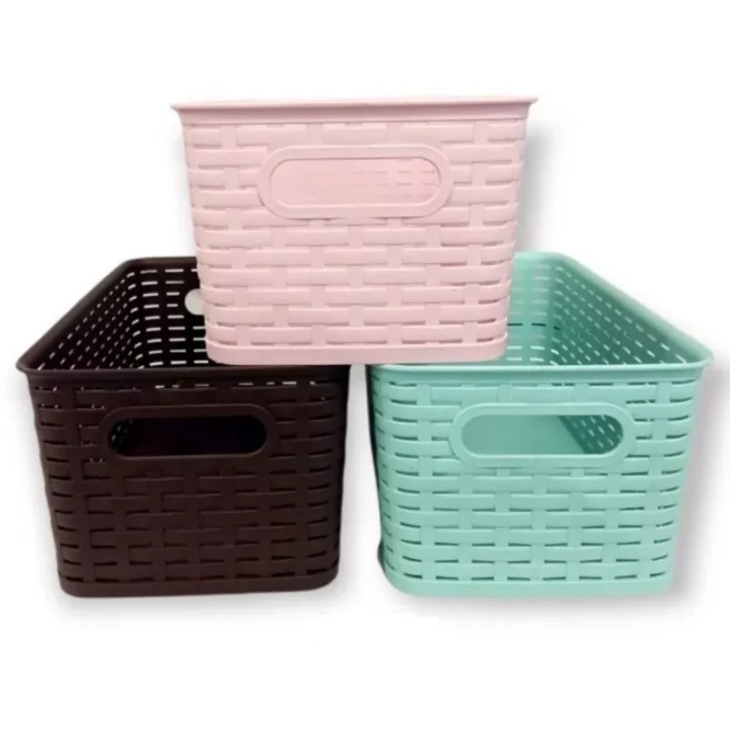 Keranjang Kotak Penyimpanan Serbaguna 28 x 17 x 11 Random