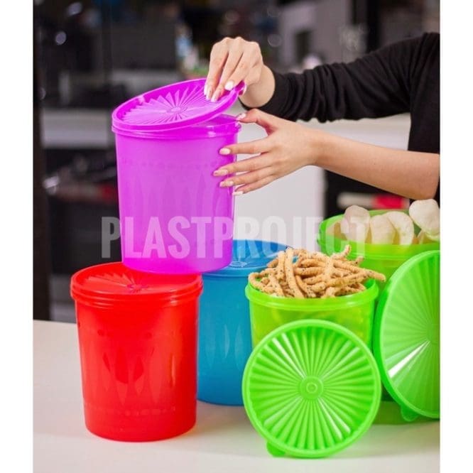 Toples Plastik Tempat Kerupuk & Makanan Serbaguna 3L