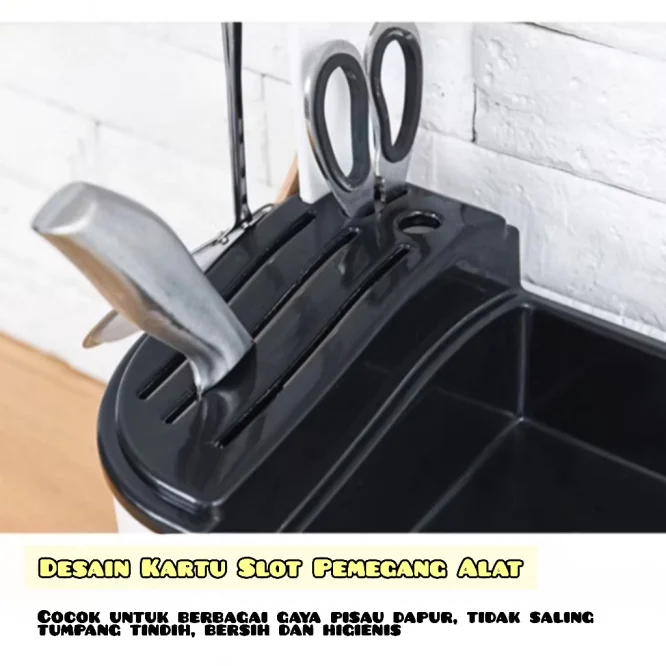 Rak Bumbu Dapur Crown All In Dengan 6 Laci + Tempat Pisau