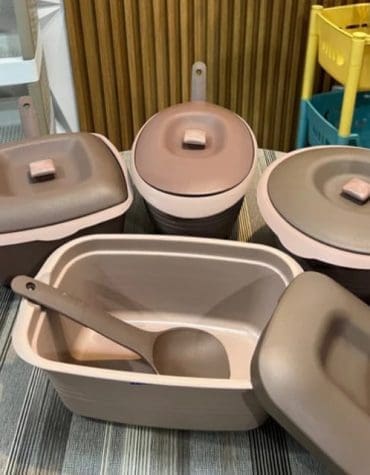 1 Set 4pcs Prasmanan Set Galaxy Series Tempat Lauk Plastik