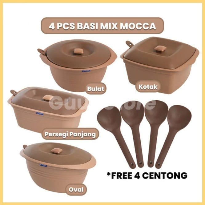 1 Set 4pcs Prasmanan Set Galaxy Series Tempat Lauk Plastik